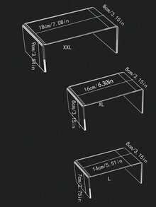 1/3/6pcs Acrylic Display Stand, Acrylic Display Riser, Transparent Display Rack, Suitable For Shelves, Desserts, Cupcakes, Candies, Food, Desktop Collectibles, Product Display Stand, Figurines, Jewelry Display Rack - Clear - View 13