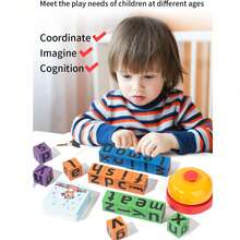 1 Set Wooden Puzzle Challenge Game Traffic Scene Blocks Memory Card Buzzer Game, 3+ Years Old Children's Logic Enlightenment Early Education Intellectual Tabletop Game, Parent-Child Interactive Brain Teaser Toy - Multicolor - View 7
