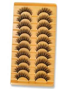 10 Pairs Cross-Shaped False Eyelashes For Lash Extensions - Black - View 7