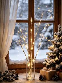 Battery-Powered Glowing Birch Branch Light, 70cm Realistic Tree Branch, Requires 2 AA Batteries, Switchable Battery Box, Suitable For Windowsill, Desktop, Christmas Autumn Winter Indoor Atmosphere, Vase Floral Arrangement, Home Holiday Decorative Lights - Birch Branch Lamp - View 6