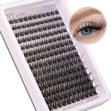 LIMEIKAI Natural Appearance Anime False Eyelash DIY Eyelash Extension Set -168 Clusters, 8-16mm Mixed Length Role Playing Styling, C-Shaped Curling - View 4