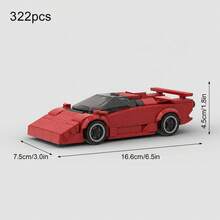MIKEMENG 439/328/321/339/372/315 قطعة مجموعة مكعبات بناء MOC كلاسيكية سيارة سباق، نموذج لعبة سيارة DIY للبالغين، مناسبة للجمع، سلسلة كأس بطل تقنية المدينة، هدية مثالية لعيد الميلاد والهالوين والكريسماس للصديق والزوج - نموذج - مشاهدة 13