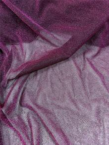 1pc Soft Translucent Rose Red Metallic Glitter Tulle Fabric, Covered With Fine Glitter, Good Drape, Premium Shiny Textile, Suitable For Sewing Formal Evening Gowns, Cocktail Dresses, Party Decorations And Fashion Apparel - Multicolor - View 9