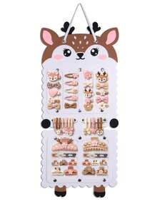 1pc Cat/Dog/Deer/Fox Animal Felt Hair Accessory Storage Bag, Cartoon Fun Hair Clip And Headband Organizer Bag, Home Decor Storage Bag, Suitable For Wardrobe, Bedroom, Vanity And Closet - Multicolor - View 12