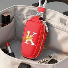 26 Letter Plainweavekey Bag,Red Yellow Flowerkey Bag,Car Keychain,Keychain,PUkeychain,Wallet,Zipper Bag,Carkeyorganizer,Men'sgift,Christmasgift - Multicolor - View 37
