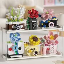 DIY Flower Camera Micro Particle Building Blocks Toy, Creative Desktop Decor Assembly Blocks, Holiday Gift For Adults And Children, Suitable For Kids 6 Years Old And Above - Flower Camera - View 10