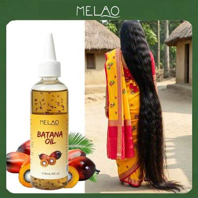 MELAO Batana Oil 118ml, Nourishing Hair Oil, Natural Plant-Infused Hair Care Oil, Moisturizing Hair Essence, Suitable For Dry And Frizzy Hair