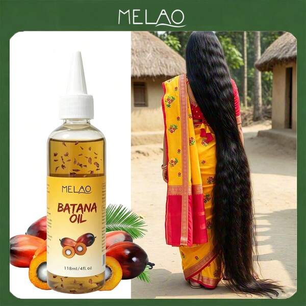 MELAO Batana Oil 118ml, Nourishing Hair Oil, Natural Plant-Infused Hair Care Oil, Moisturizing Hair Essence, Suitable For Dry And Frizzy Hair