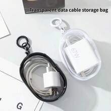 Portable Travel Earphone Storage Bag, Transparent Cable Organizer Bag, Data Cable Charger Storage Box, Cable Winder, Outdoor Phone Accessories Organizer Bag - Multicolor - View 3