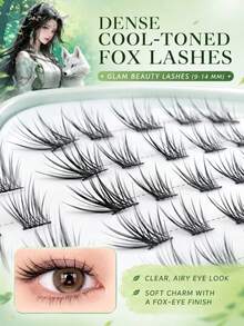 WANPIN Segmented False Eyelashes, Beginner-Friendly, Ready To Use, Reusable, Glue-Free Option Available, Varied Lengths, Natural Hair-Like Texture, Lightweight And Comfortable On Eyes, No Eye Irritation, Suitable For Daily Commute, Parties And Weddings - C - View 15
