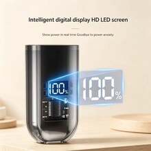Máy tỉa lông mũi điện unisex, thiết kế thân trong suốt, hiển thị pin kỹ thuật số LED, sạc USB, không đau, mini cầm tay, lưỡi kép, màu đen & cam, phù hợp để tỉa lông tai - A - Xem 9