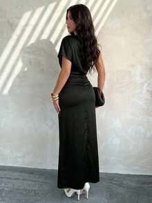 Plus Size Dresses - Black - View 2