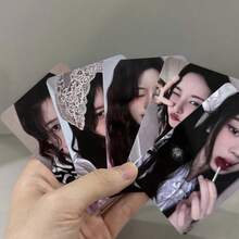 5pcs K POP Girl Group Photo Card Set, Handmade LOMO Collectible Cards, K POP Fan Merchandise Decoration, Wonhee, Minju, Iroha Photo Cards - Multicolor - View 4