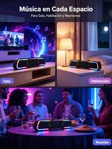 Bocina Bluetooth Portátil con Luces RGB Multicolor, Altavoz Inalámbrico con Sonido Potente y Graves Claros, Diseño Moderno para Fiestas, Karaoke, Reuniones con Amigos, Hogar y Viajes, Conexión Estable y Batería Recargable para Disfrutar tu Música Favorita en Cualquier Lugar - Ver 12