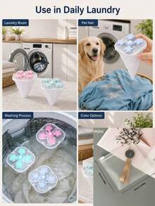 1/3pcs Laundry Ball Bag, Laundry Ball, Floating Lint Remover, Clothing Cleaning Filter Bag, Reusable Washing Machine Lint Collector And Protector Ball - Lint Remover, Washing Machine Lint/Fabric Protector Filter, Reusable Washing Machine Lint Collector And Protector Ball - Laundry And Washing Machine Cleaning Accessories, Floating Lint Cleaner (Suitable For Washing Machines) - A - View 9