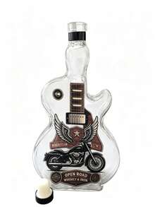 New Whiskey Bottle Guitar Shaped Luxury Cross-Border Same Style Empty Liquor Bottle Personalized High Borosilicate Glass Whiskey Small Bottle - View 5