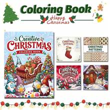 GDTME Buku Mewarnai Pola Natal yang Mudah dan Berani, 1 Buku 24 Halaman 20cm*20cm, Sampul Mengkilap Kertas Tebal 120g, Seni Garis Pola Liburan Natal Sederhana, Buku Santai Penghilang Stres, Hadiah Natal Sempurna untuk Pecinta Seni Pola Dewasa - Pola Natal - View 2