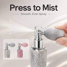 Botol Semprot Kaca Airbag Rhinestone untuk Perjalanan, Botol Isi Ulang Sampel Kosmetik Wewangian Portabel - View 6