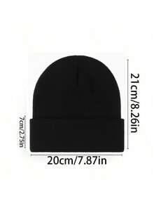 2pcs Lightweight Warm Beanie Hat Set, Knitted Hat - Unisex Style, Warm And Windproof, Suitable For Skiing, Outdoor Cycling, Running And Fishing Hiking, Solid Color Beanie (Random Color 2pcs/Set) - Multicolor - View 5