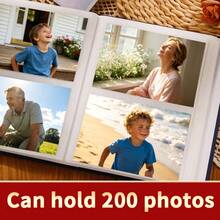 1pc Photo Album For 4*6inch Photos, Large Capacity, Full Landscape Slip-In Design, 6 Inch 200 Photos, Suitable For Preserving Casual Life Moments And Travel Scenery - A - View 2