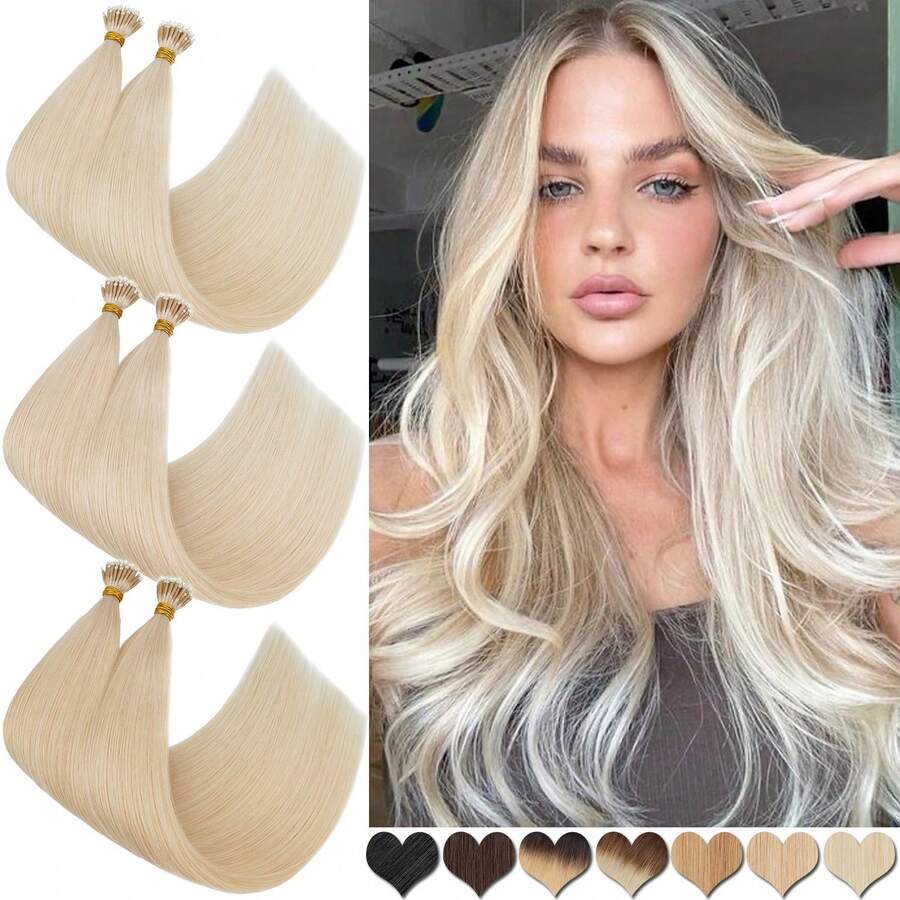 0.7G/S Premium Nano Ring Beads Human Hair Extensions 100% Real Remy Hair Invisible Mini Beads 35G/PACK 18"-24" #01 Jet Black
