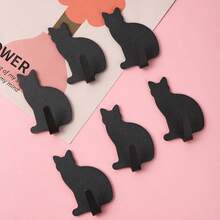 4pcs Pink Cat Wall Hooks - Easy To Install, Suitable For Room, Bedroom, Living Room, Office - Can Store Keys, Coats, Towels, Jewelry, Butterfly Bedroom Decor, Room Jewelry Storage Rack, Fashionable Storage Solution, Elegant Design - Multicolor - View 4