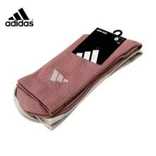Adidas NEW LT CREW 2PP Unisex Casual Sports Mid-Calf Socks (2 Pairs) All-Season JX5054 - Warm Earth Brown/Miracle Alum Brown [JX5054] - View 1