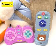 Bneseus 2pcs Silicone Game Controller Teether Toy And Bear TV Remote Teether Toy, Soft Silicone Material, Early Education Educational Teething Toy, Sensory Chewing Toy, Baby Silicone Teether, Perfect Gift For Newborns On Easter, Thanksgiving, Christmas - Teething Set - View 5