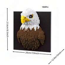 2672Pcs Micro Mini Building Blocks, 3D DIY Animal Mural Set, Parrot, Chameleon & Shark, Creative Desktop Ornament, Home Decor, Birthday & Holiday Gift For Block Lovers - Multicolor - View 16