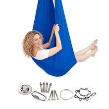 Nylon Hanging Swing 360° Swivel Hanging Swing Cozy & Calming Hammock - Royal Blue - View 7
