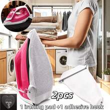 2pcs/Set (1 Ironing Pad + 1 Hook) Multi-Functional Home Ironing Pad, Heat-Resistant Bottom Plate Protection Pad, Suitable For All Irons, Easy To Clean, Easy To Install, Suitable For Ironing Delicate Clothes, Durable Ironing Accessory - Multicolor - View 2