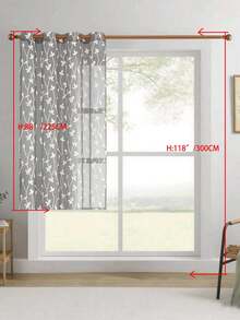 1pc/2pcs Premium Boho Style Embroidered Sheer Curtains For Living Room & Bedroom, Minimalist Line Art Voile Drapes, Fade Resistant Soft Light Blocking Breathable Home Decor, Easy To Install And Maintain - Grey - View 45