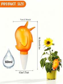 自動植物澆水裝置 鳥形植物自動澆水器 適用於室內外植物的自動滴灌系統 4色可選 易安裝 根部水分增強器 花園裝飾自動澆水裝置 - 多色 - 查看 6