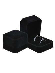 1pc Octagonal Velvet Ring Box, 2/3 Slots, Triple/Double Slot Ring Box, Wedding Ring Box, Wedding Ceremony Ring Box, Proposal Ring Box, Engagement Ring Box, Back To School Ring Box - Multicolor - View 11