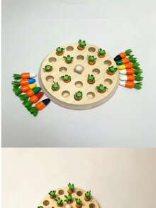 Carrot Baby Harvest Game - Montessori Children's Wooden Toy For Shape And Color Sorting And Matching Puzzle - Cognitive Development - Boys & Girls - Birthday Gift - Holiday Gift - Christmas Gift - Radish Memory Chess - View 10