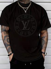 Men's Pure Cotton Short Sleeve T-Shirt Casual Summer Basic Crew Neck Soft Breathable Regular Fit Everyday Wear Tee - 黑色 - 查看 11