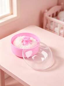 Baby Powder Puff Box With Portable Lid Storage Design, Paired With Soft Powder Puff, Smooth Application, Gentle Care For Delicate Skin, Multiple Colors Available, Suitable For Home And Travel, Providing A Thoughtful Daily Care Experience For Your Baby - Multicolor - View 6