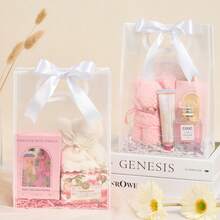 12pcs Clear Gift Bags With White Trim And Satin Ribbon Bows; Reusable Clear PVC Tote Bags; Perfect For Weddings, Bridal Showers, Birthday Gift Wrapping, Baby Showers, And Elegant Gift Packaging; Also Suitable For Displaying Flowers In Boutiques - Transparent Gift Bag With White Trim (including Ribbon) - View 4