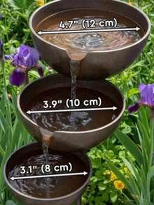 1 Set Vintage Iron Rain Collector Bird Feeder Bee Waterer Rustic Natural Finish Hummingbird Bird Insect Garden Water Feature Patio Birdbath Outdoor Spring Summer Decor Gift Bird Lovers Housewarming Must Haves - Multiple Styles - View 5