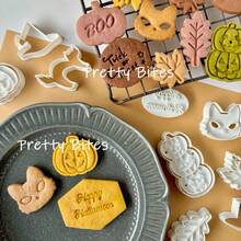 Cetakan Kue Thanksgiving Bentuk Daun Musim Gugur, Pemotong Kue Bentuk Daun, Cetakan Kue PLA, Cetakan Biskuit, Fondant, Kue Pastry, Dekorasi Kue, Alat Pemanggang - Putih - View 5