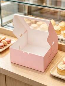 5 Pieces Or 10 Pieces Square Bread Boxes With Windows, Suitable For , Pastries, Chocolates, Cookies, Parties, Birthday Parties, Weddings, And Christmas. - View 8