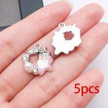 5/10/20pcs Silvery Plated Celestial Rhinestone Charms Sun Moon Star Heart Alloy Pendant For DIY Bracelet Necklace Earring Jewelry Making Findings - Multicolor - View 12