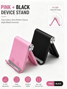 Dudukan Meja Lipat untuk Ponsel, Dudukan Tablet & Ponsel Portabel & Dapat Diatur dengan Alas Stabil, Hitam/Putih, Desain Minimalis, Dudukan Tablet Tahan Lama - View 8