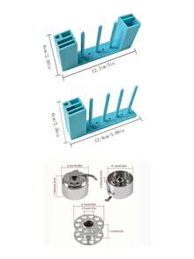 Multifunctional Magnetic Tool Holder Storage Box,Equipped With A Bobbin, Suitable For Sewing Machine Thread Spools, Screwdrivers, Tweezers - Blue, With Colorful Knob, No Installation Required, Convenient Storage, Sewing Machine Accessory - A - View 11