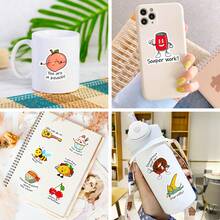 50pcs Inspirational Animal & Fruit Stickers, Fun Text Reward Fruit Doodle Stickers, Suitable For Personalizing Guitar, Notebook, Luggage, Laptop, Motorcycle, Skateboard, Perfect For Back To School, Vision Board And Other Occasions, Suitable For Teenagers - Multicolor - View 4