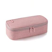 Compact Lightweight Single Zipper Solid Color Pencil Case, Simple And Elegant, Suitable For All People - A - View 4
