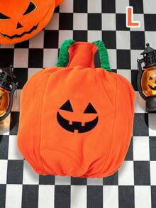 1pc Cute Pumpkin Pet Costume, Soft Fleece Fabric, Suitable For Small Dogs And Cats, Adorable Halloween Theme Outfit, Perfect For Holiday Parties, Halloween Trick-Or-Treating And Autumn Photo Shoots, Fun Holiday Dress-Up For Your Cute Furry Friends - Orange - View 11