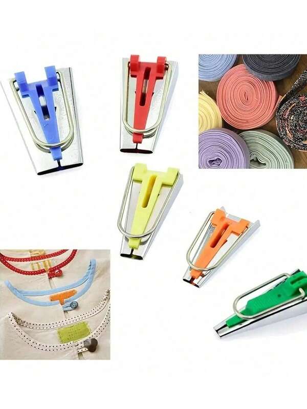Handmade Diy Patchwork Tool Binding Maker Hemming Tool Bias Tape Maker Sewing Tool Set Binding Maker Diy Bias Tape Maker Handmade Diy Sewing Hemming Tool,Includes Matching Hook And Loop Strap,The Perfect Gift For Diy Enthusiasts,A Household Essential