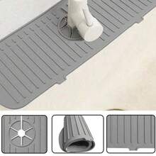 1pc Drain Mat, Sink Faucet Splash Guard, Silicone Drain Mat, Waterproof Drying Mat, Non-Slip Faucet Handle Drip Collection Tray For Kitchen And Bathroom Countertops - Kitchen, Bathroom, Farmhouse Sink Protection Mat - Multicolor - View 7