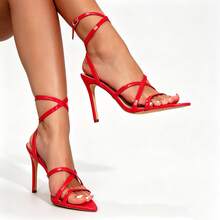 Blosm Fashion Sexy High Heel Sandals, Minimalist & Practical - Big red - View 2